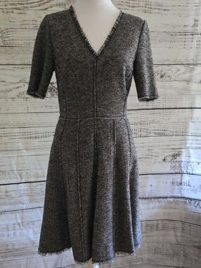 Rebecca Taylor Black and Blush Tweed Dress Sz4